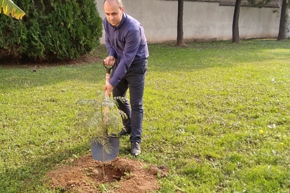 A tree planting event took place at the garden of the Bulgarian Embassy in Islamabad